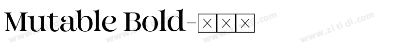 Mutable Bold字体转换